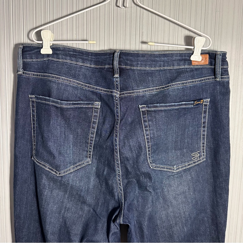 Seven7 straight leg raw hem fashion jeans women’s 16 - Picture 4 of 11